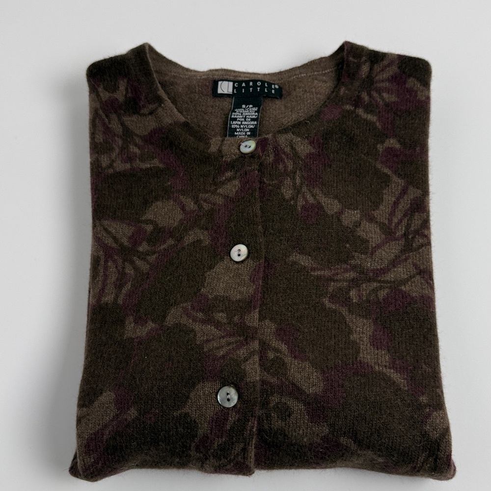 Carole Little Brown and Purple Knit Sweater